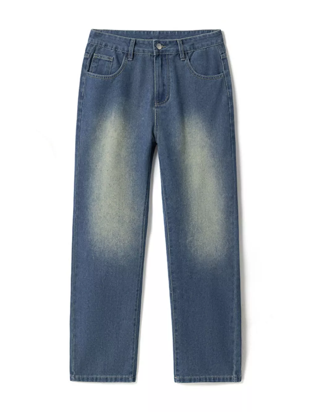 Men's Vintage Wash Wide Leg Jeans, image 14