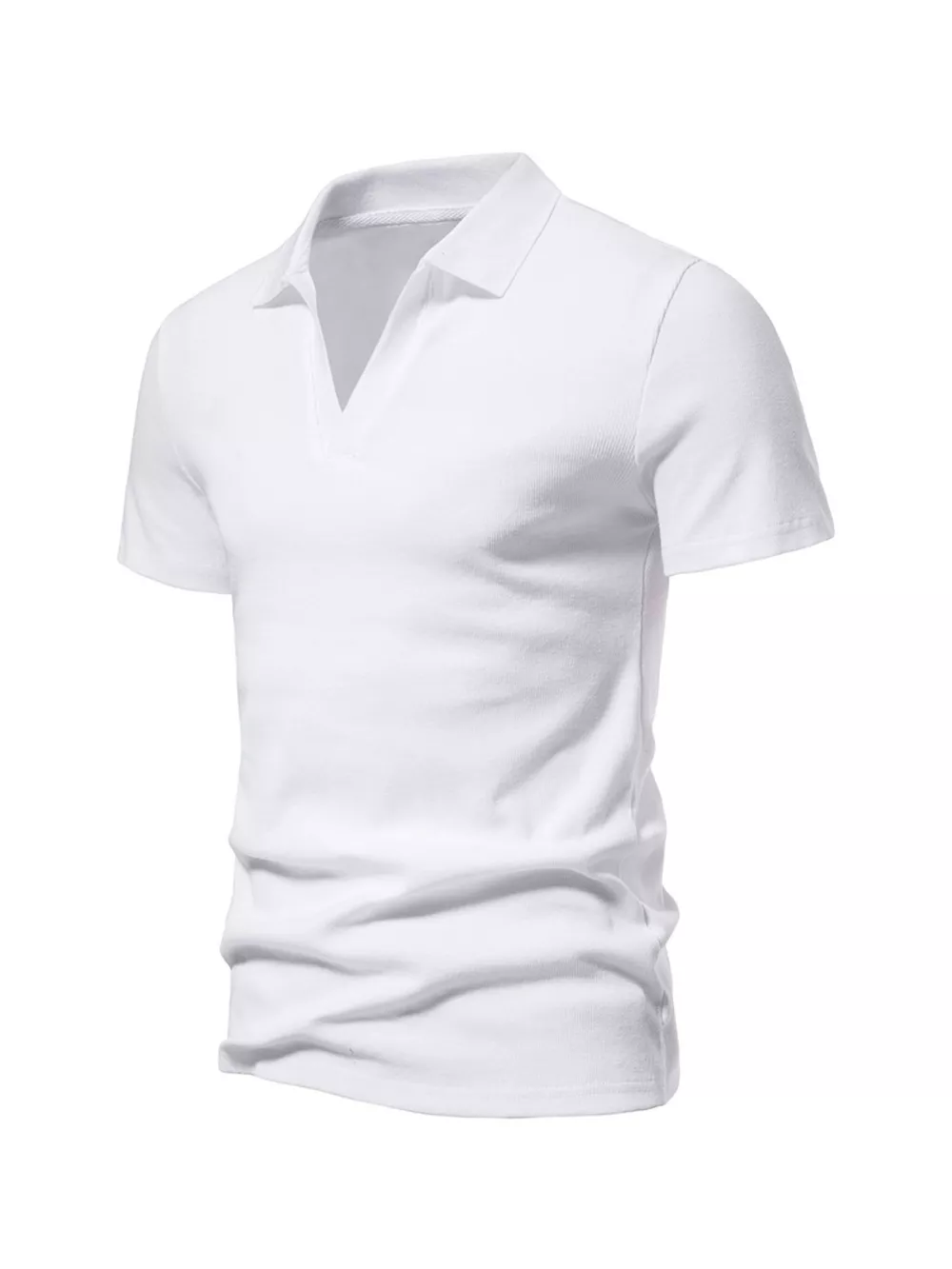 Men's Plus Size Casual Notched Short Sleeve Polo, image 13