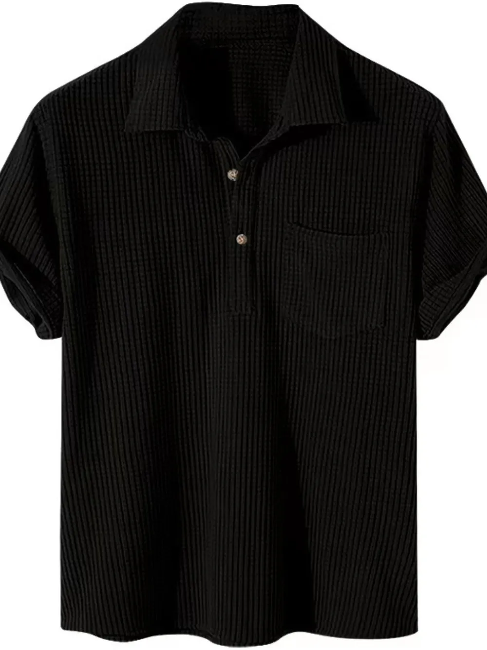 Men's Full Size Button Detail Short Sleeve Polo Plus Size, image 9