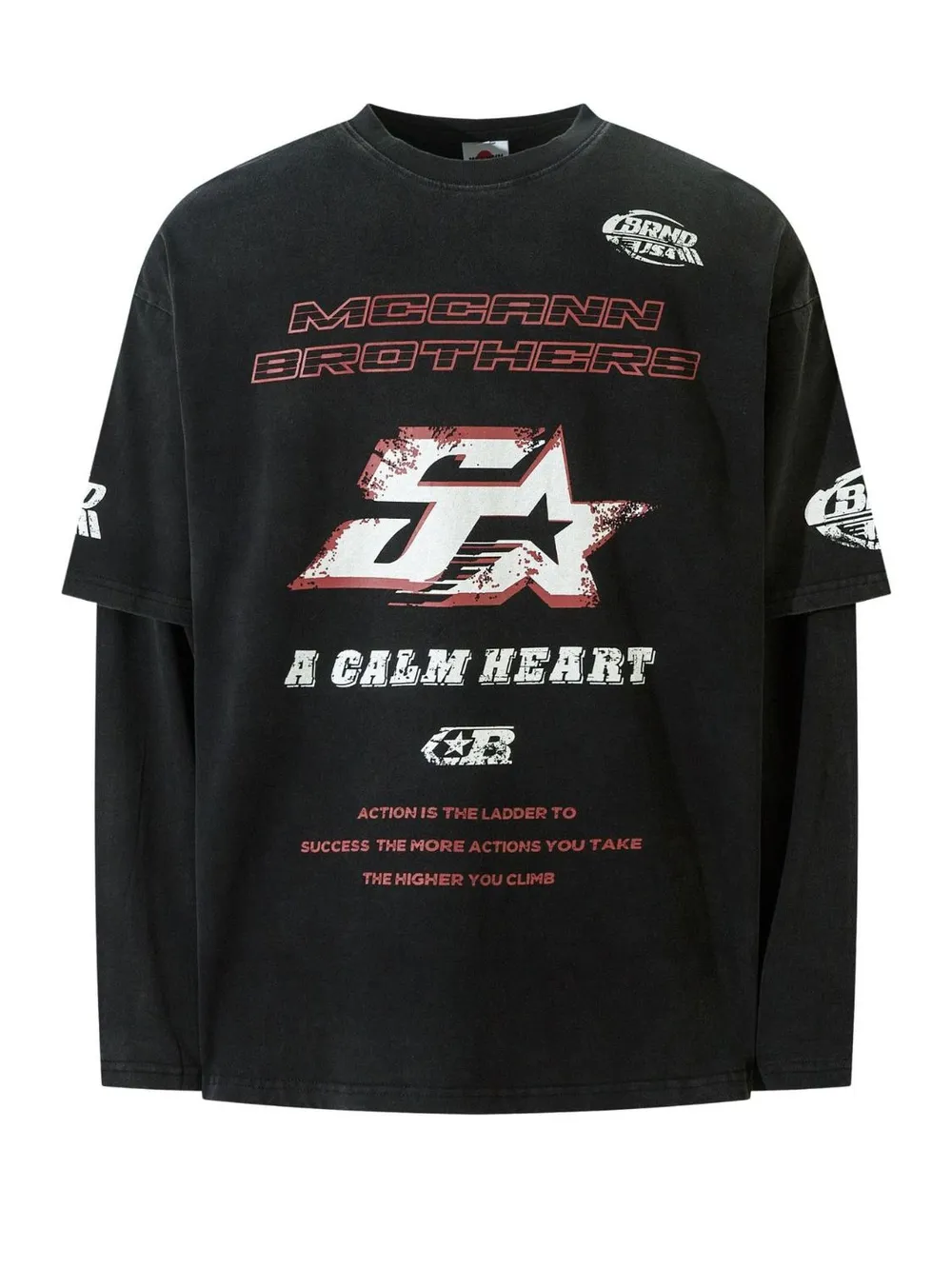 Men's Graphic Round Neck Long Sleeve T-Shirt