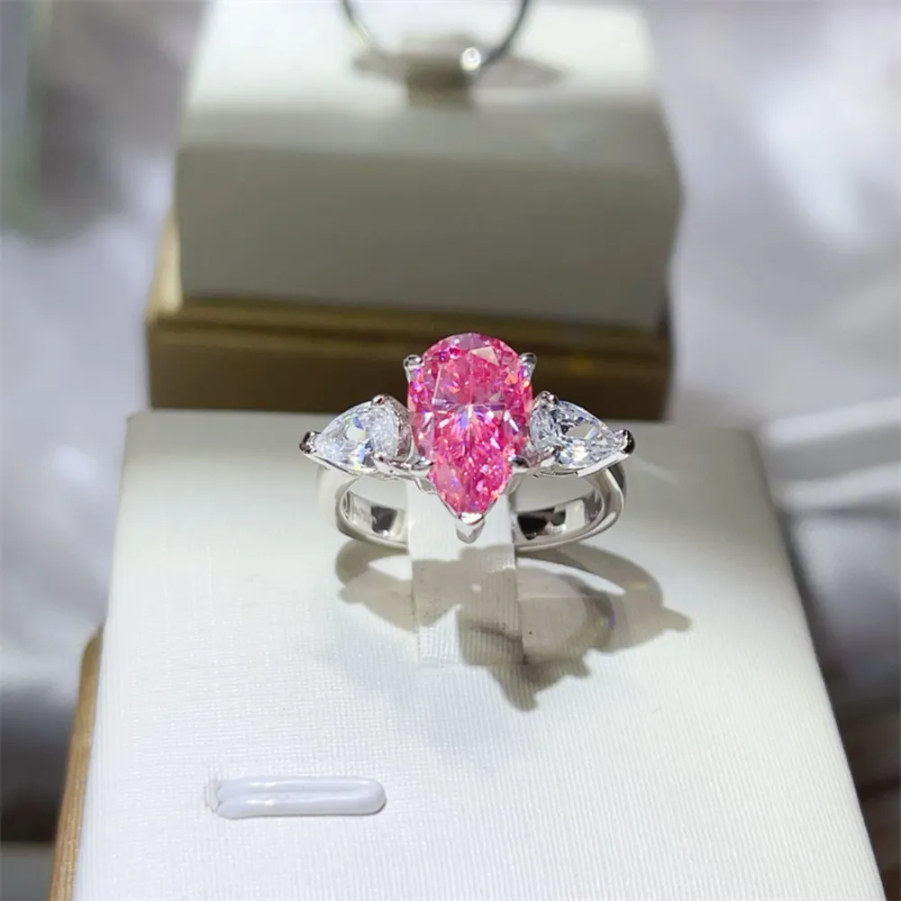 2 Carat 925 Sterling Silver Moissanite Ring, image 3