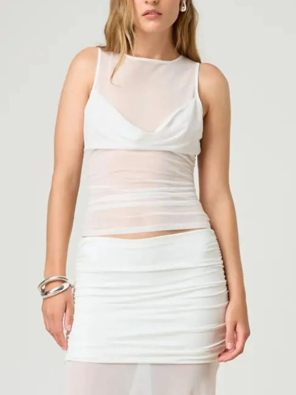 Ruched Round Neck Tank, image 6