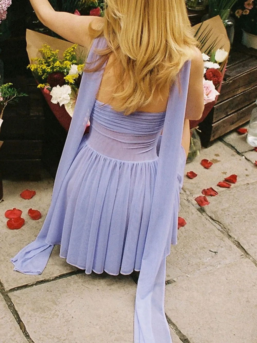 Ruched Sweetheart Neck Tube Dress, image 8
