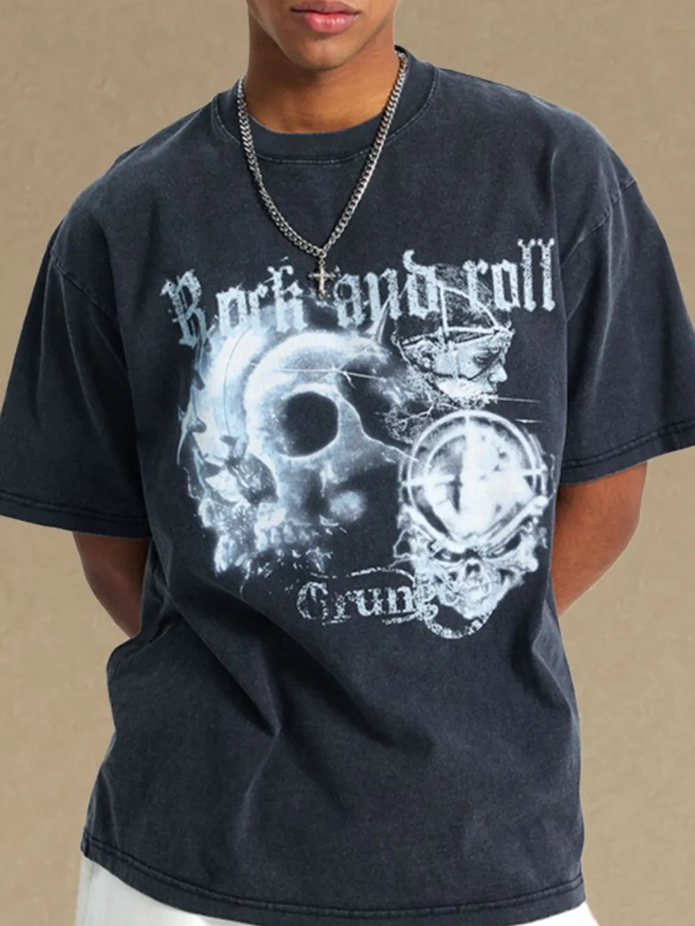 Men's Graphic Round Neck Half Sleeve T-Shirt, image 4