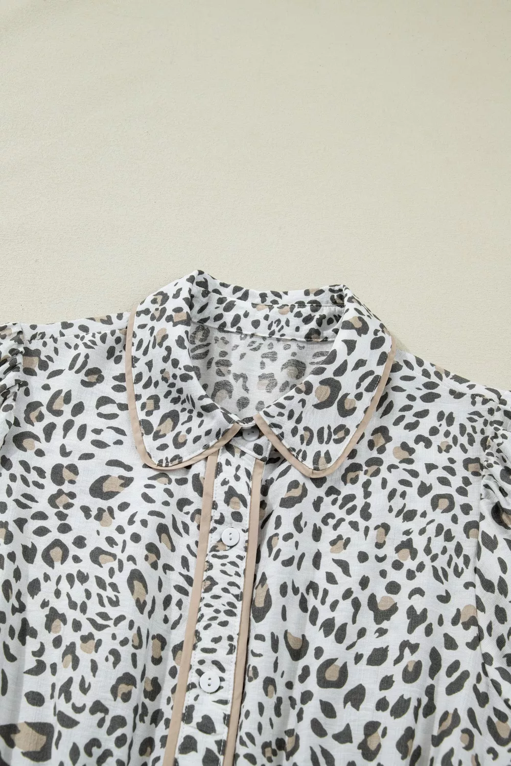 Leopard Print Button-Down Midi Dress, image 9