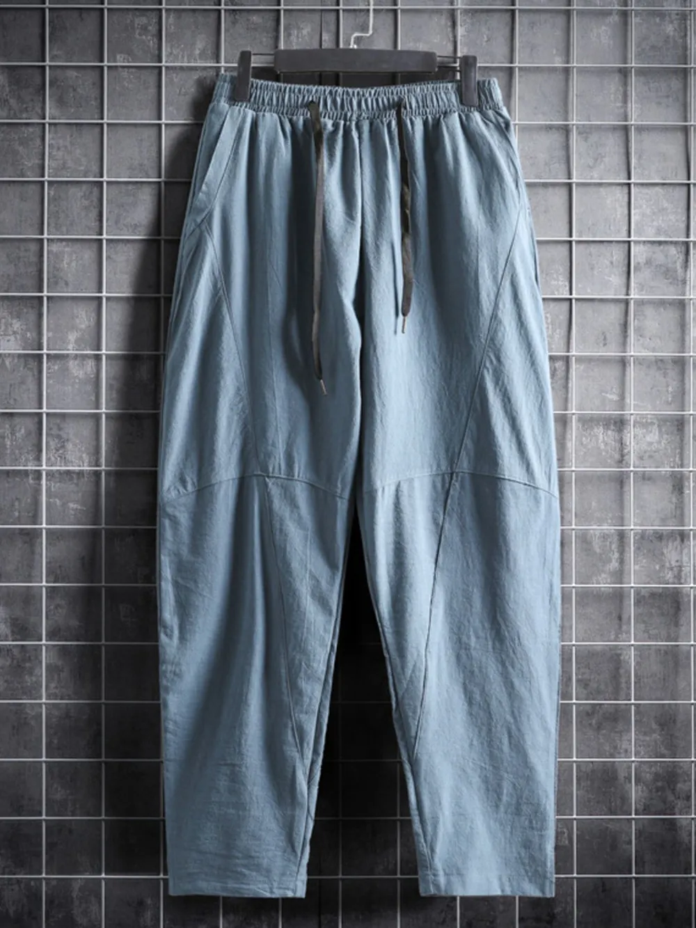 Men's Plus Size Drawstring Wide Leg Pants, image 2