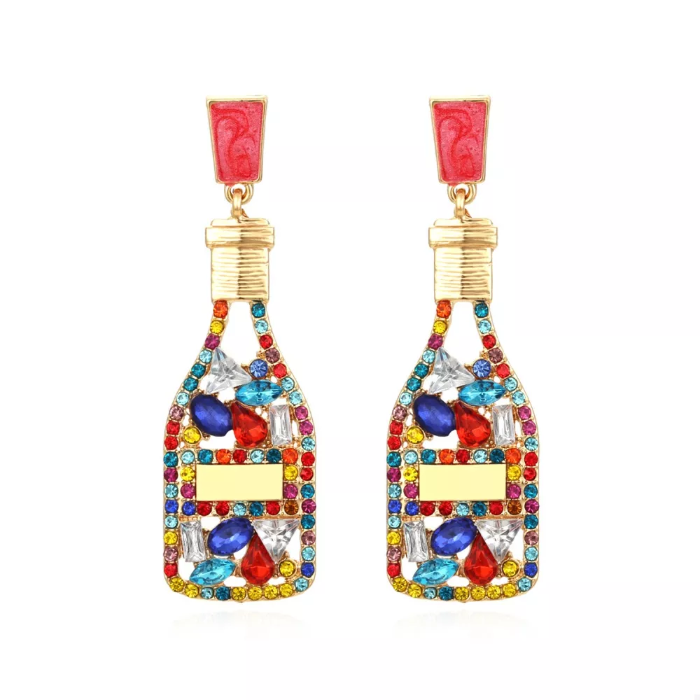Champagne Bottle Drop Earrings, image 9