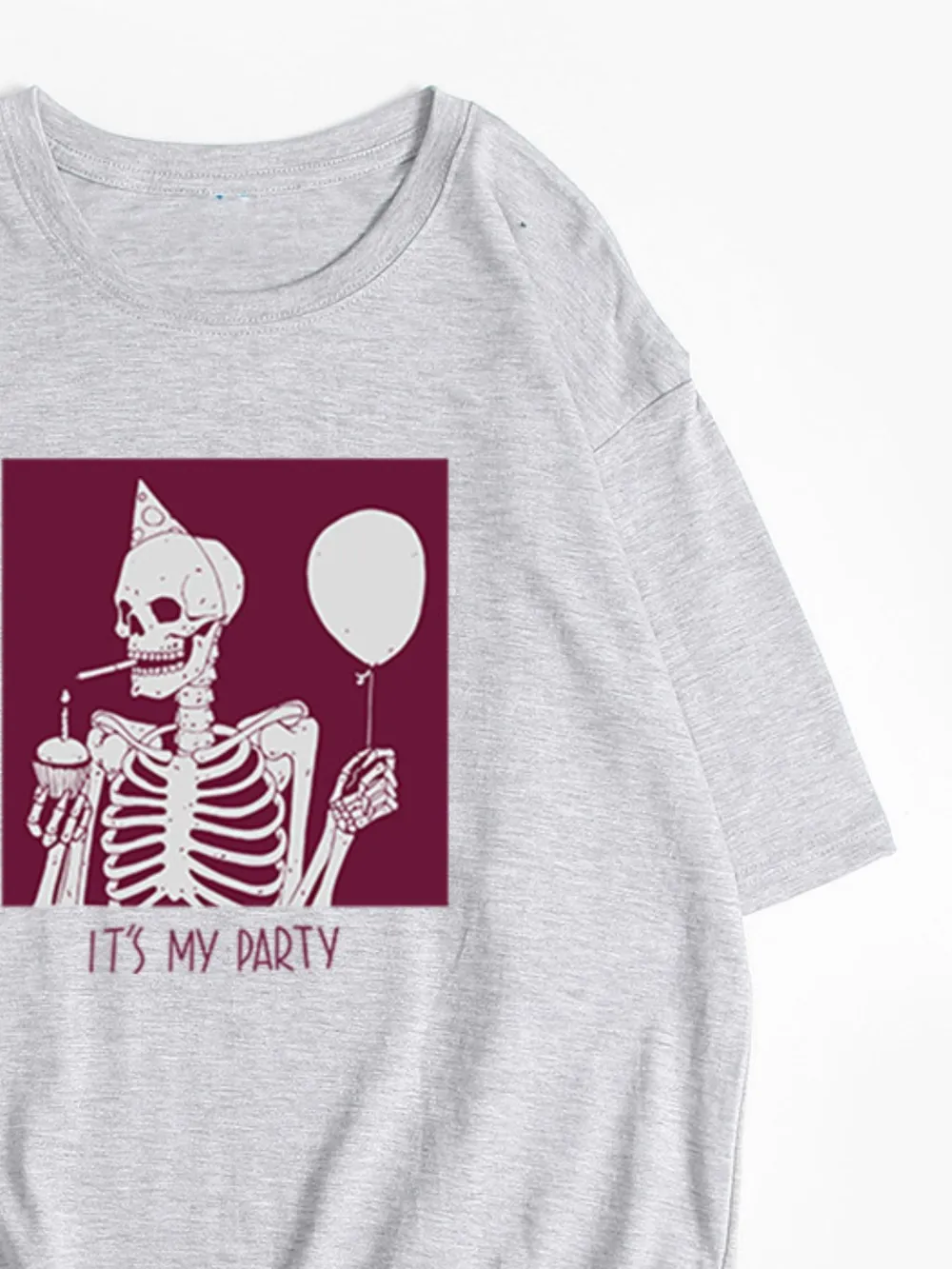 Plus Size Graphic Round Neck Half Sleeve T-Shirt, image 7