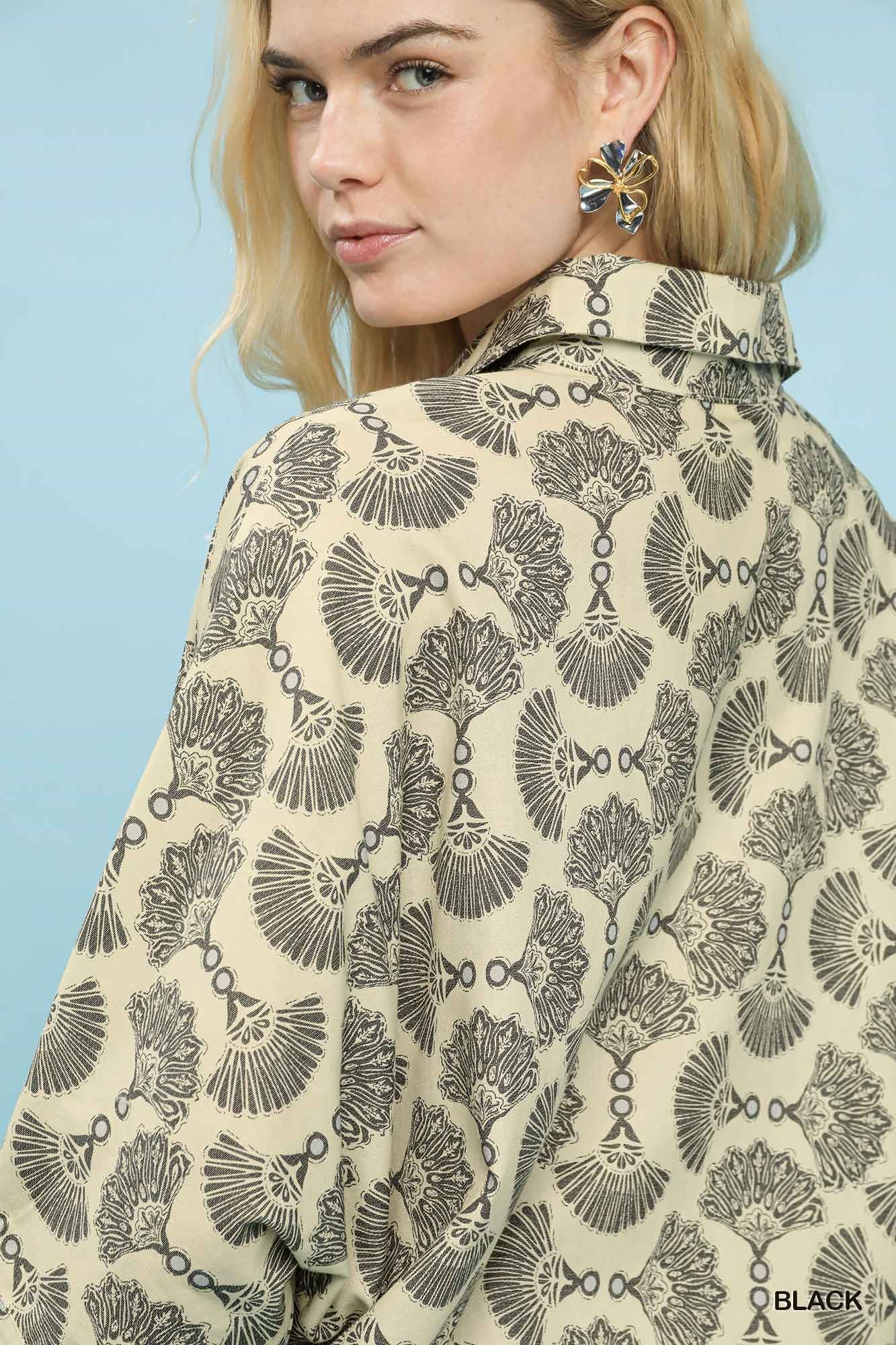Printed Button Down Shirt, image 6