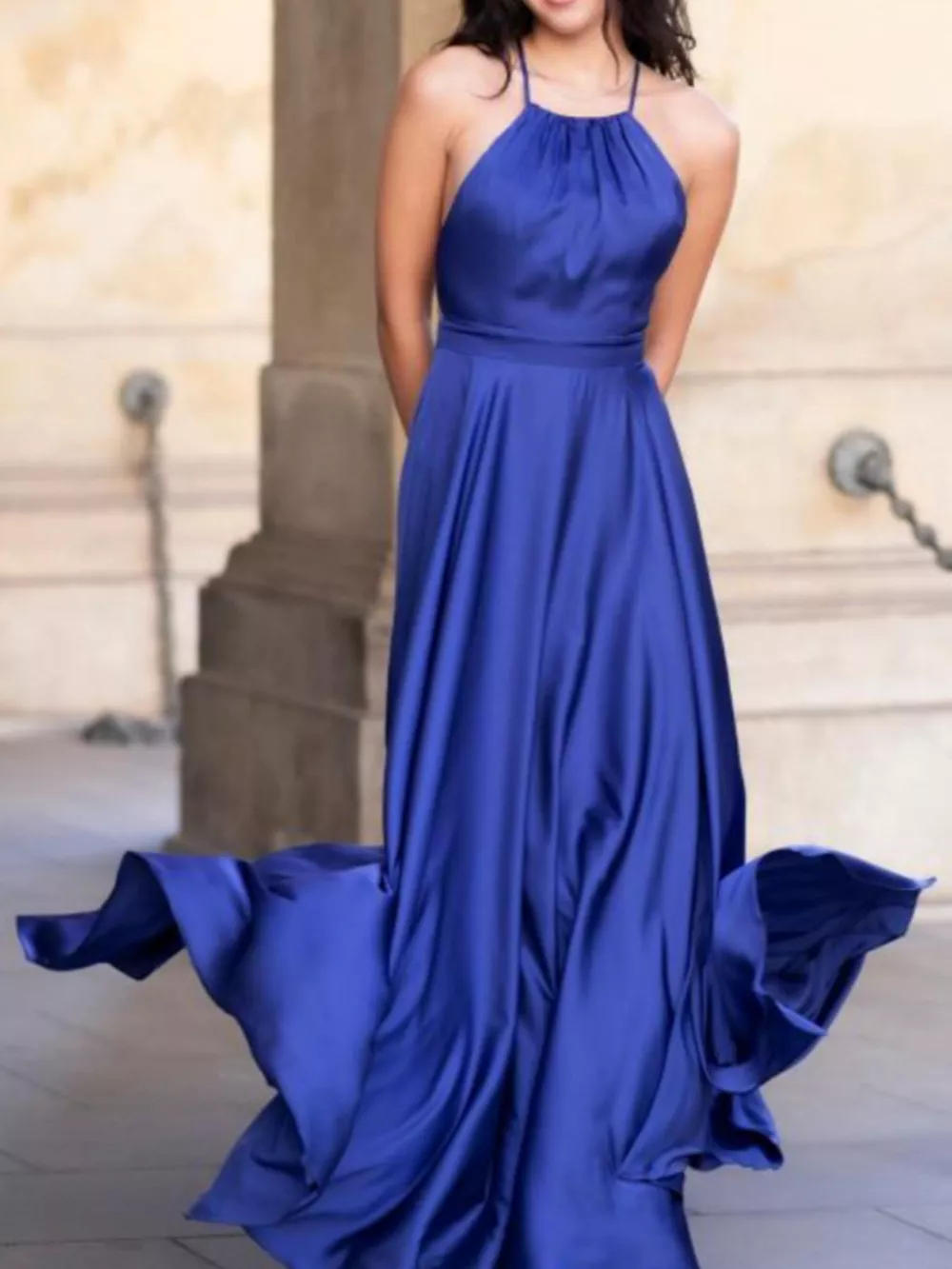 Halter Neck Slit Maxi Dress, image 10