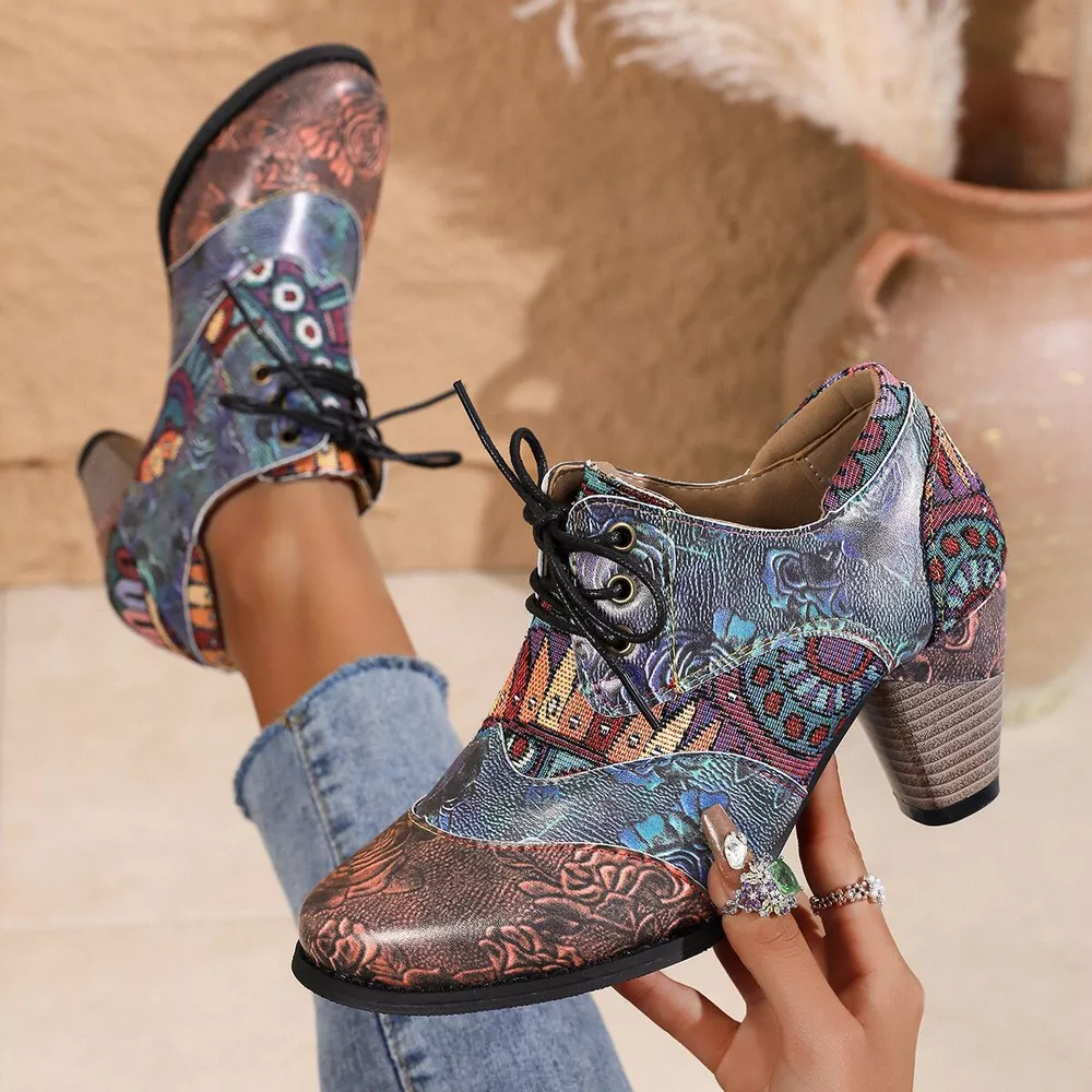 Lace-Up Block Heel Ankle Boots, image 13