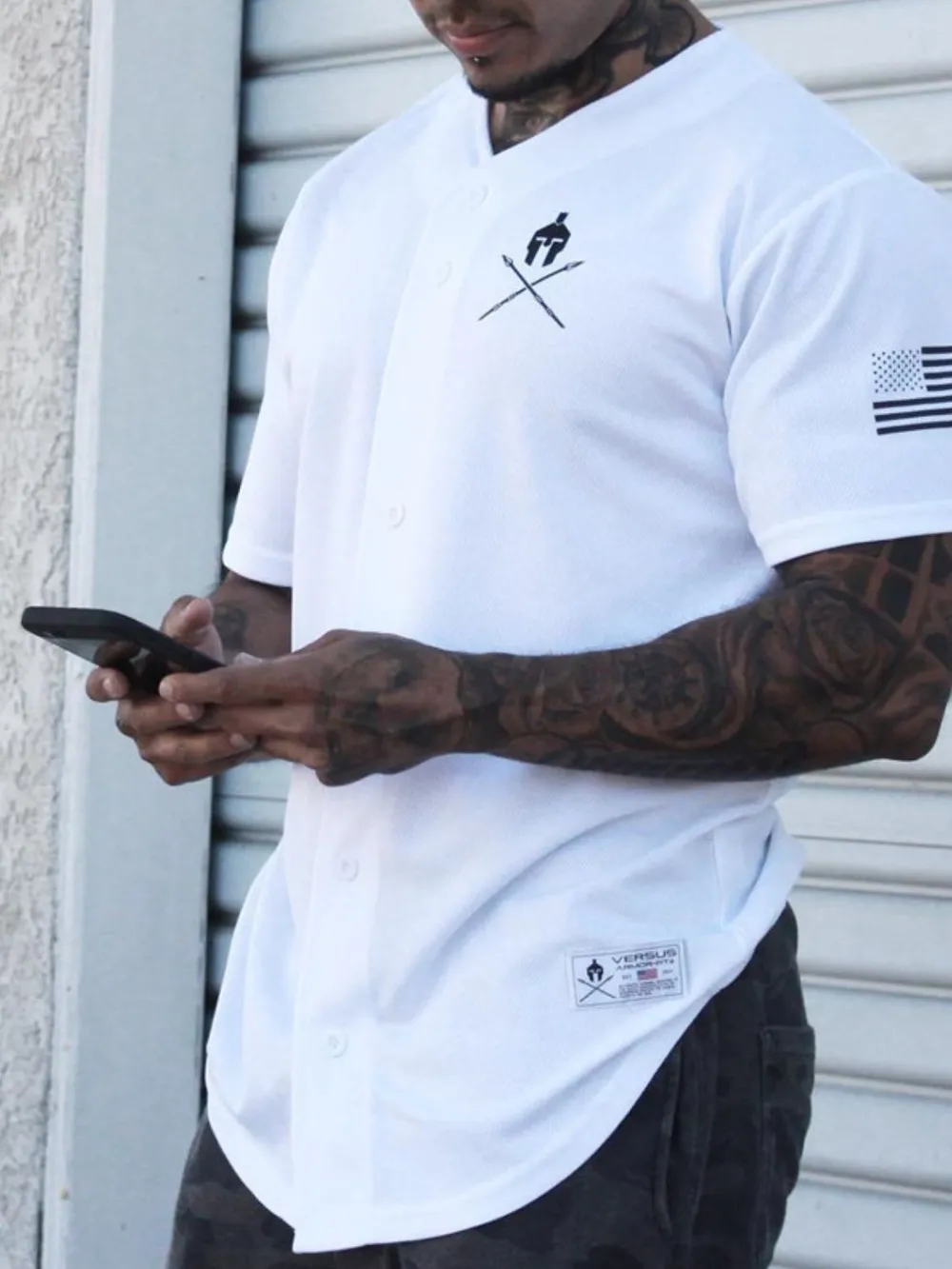 Men's Graphic Button Down Short Sleeve Top, image 3