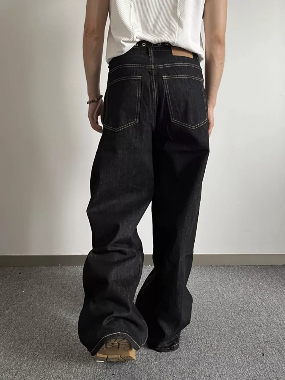 Men's Full Size Wide Leg Wash Jeans Plus Size, image 6