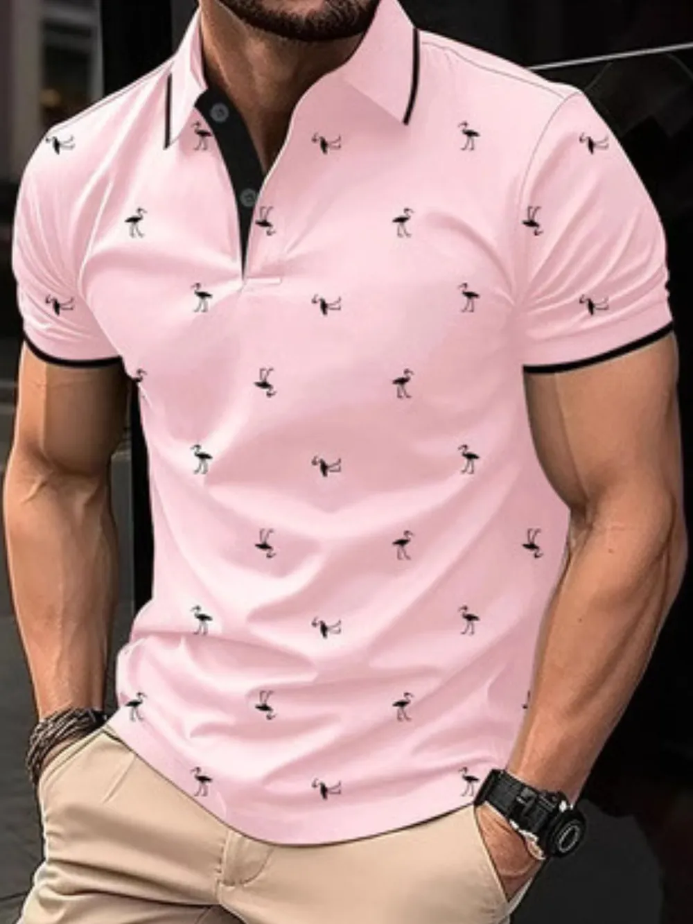 Men's Full Size Collared Neck Short Sleeve Polo Plus Size, image 3