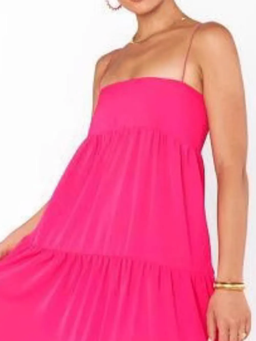 Printed Square Neck Cami Maxi Dress, image 2