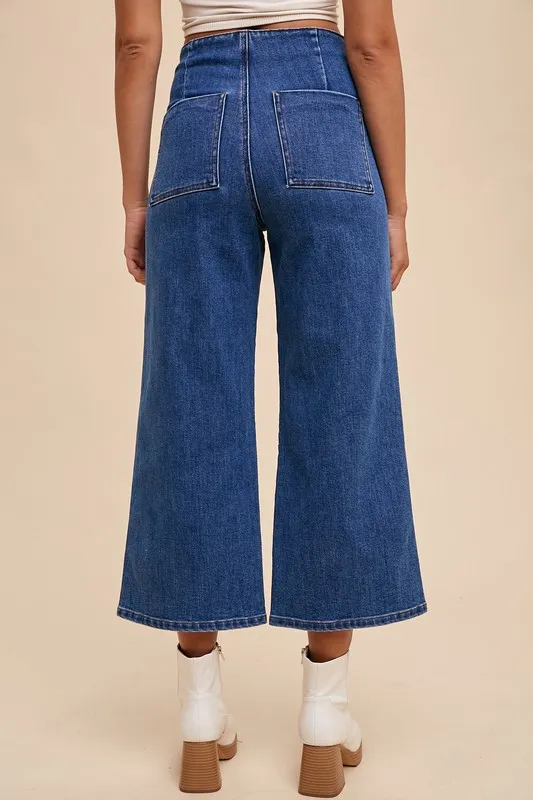 Button Fly High Waist Jeans, image 2