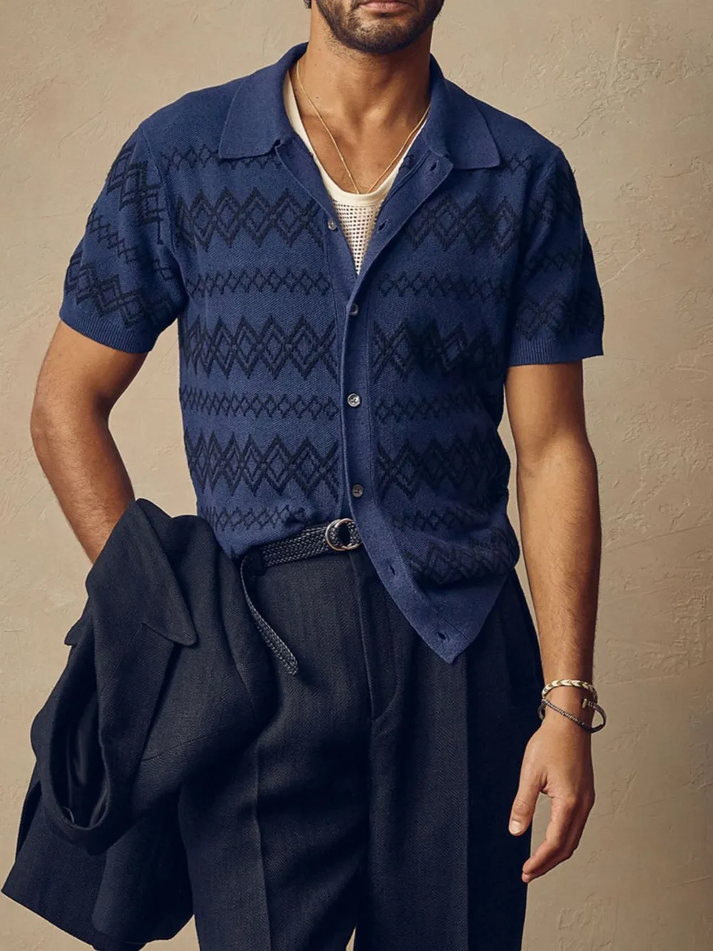 Men's Plus Size Button Down Short Sleeve Shirt, image 2