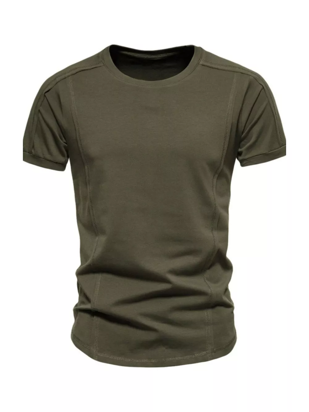 Men's Plus Size Round Neck Tactical Style T-Shirt