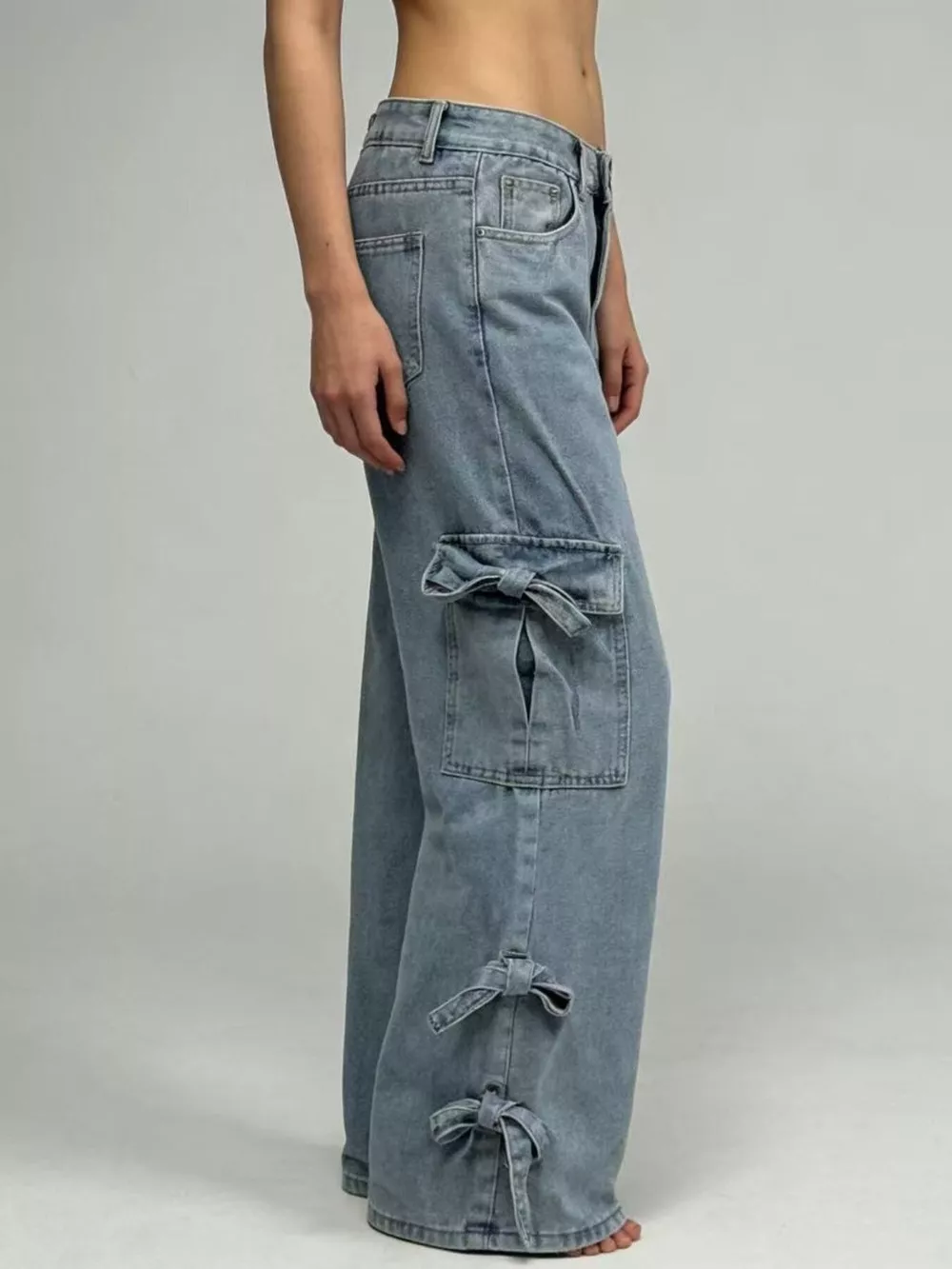 Bow Wide Leg Jeans, image 11