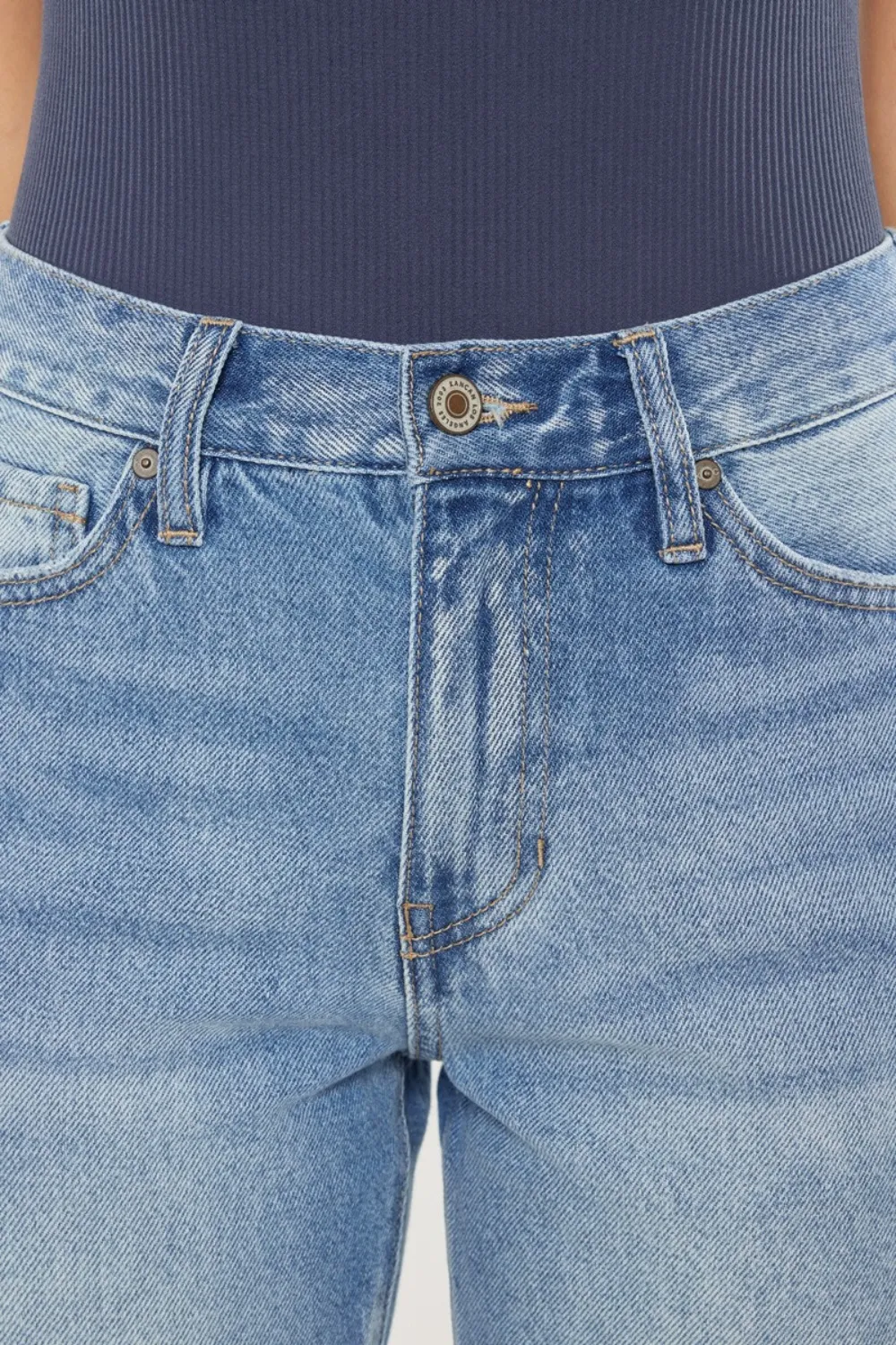 High Waist Chewed Up Straight Mom Jeans, image 10