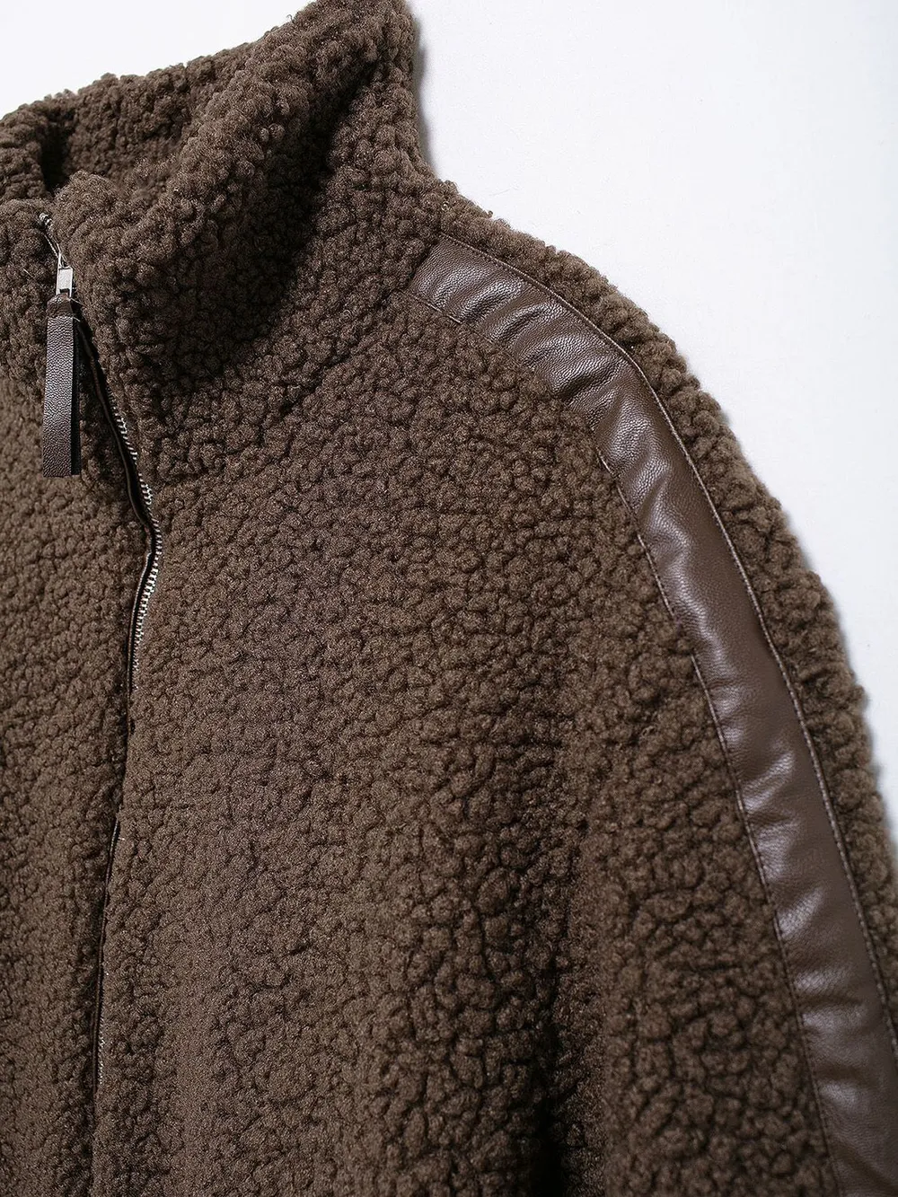 Zip Up Turtleneck Long Sleeve Plush Jacket, image 17