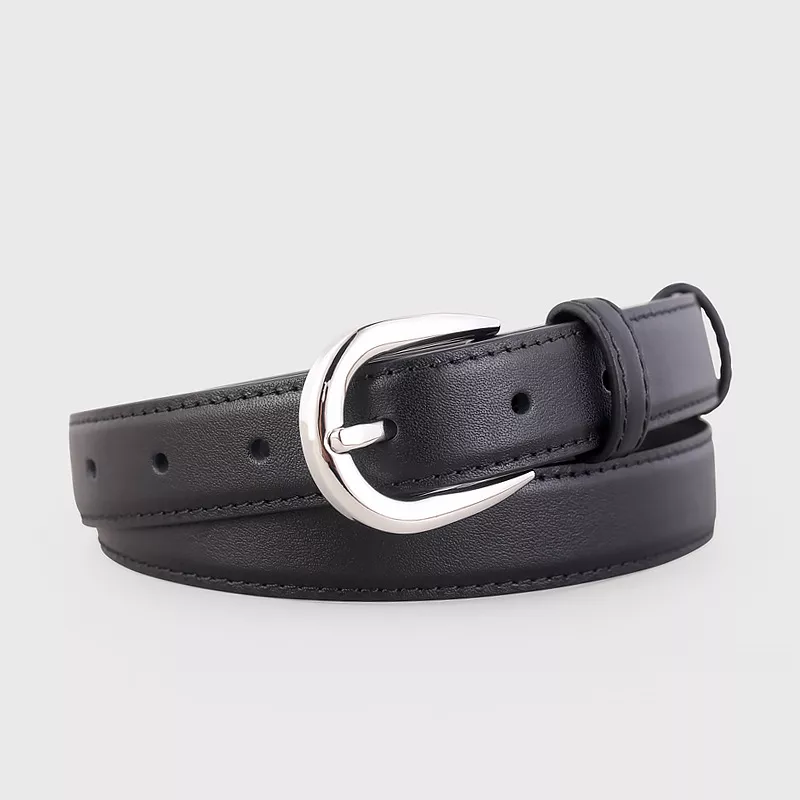 Buckle Skinny Leather Belt