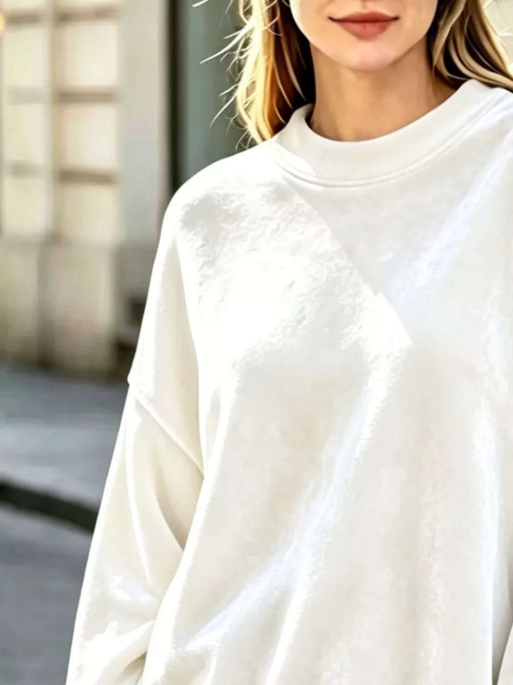 Full Size Crew Neck Dropped Shoulder Sweatshirt Plus Size, image 6