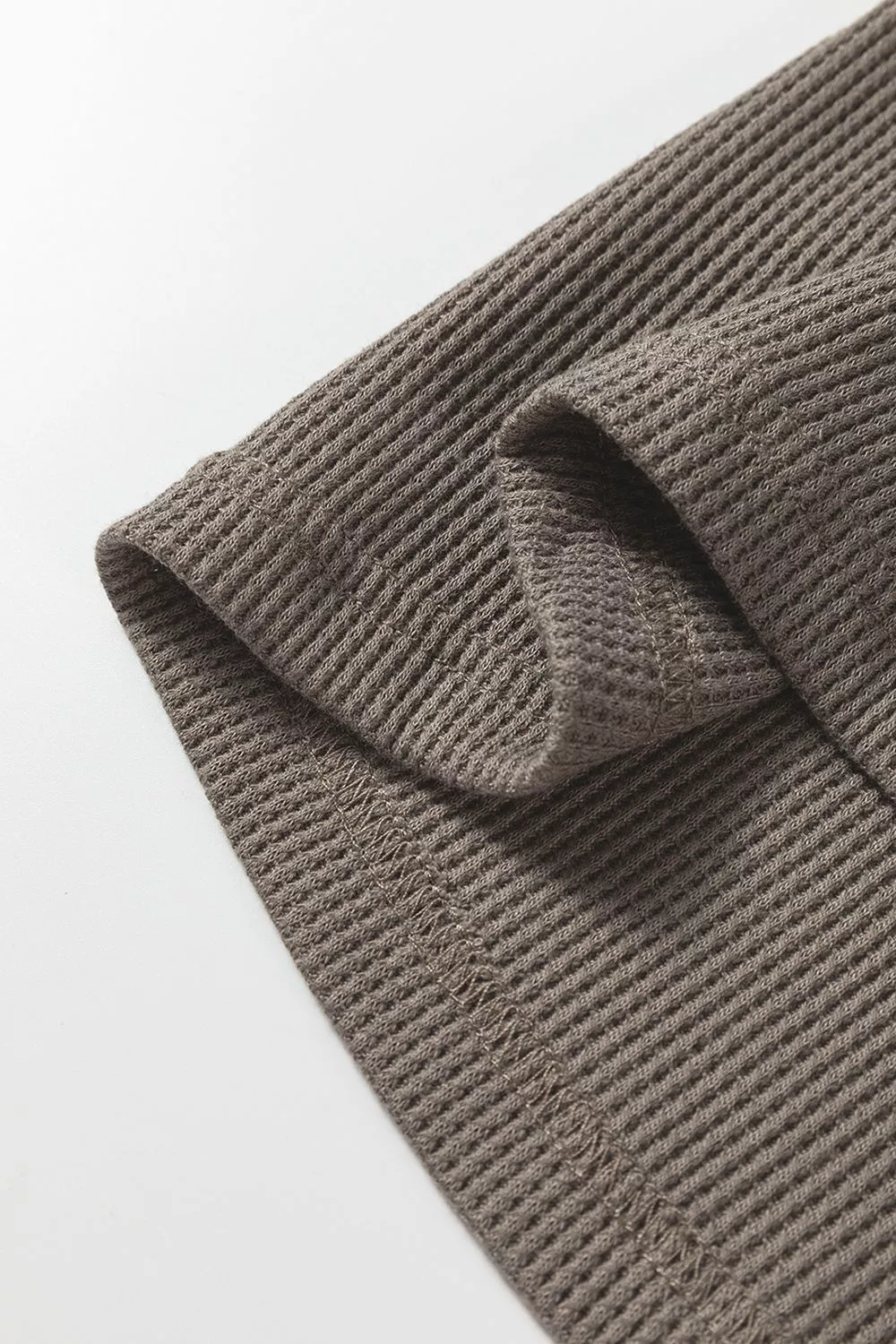Waffle Knit Shirt Tunic Dress, image 2