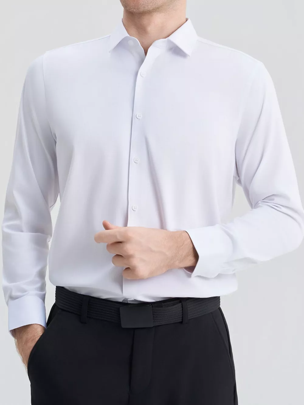Men's Full Size Slim Fit Long Sleeve Shirt Plus Size, image 8