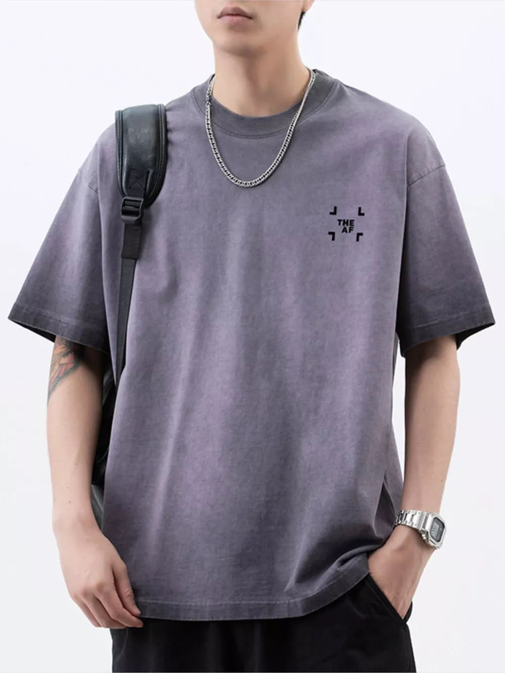Men's Plus Size Round Neck Short Sleeve T-Shirt, image 3