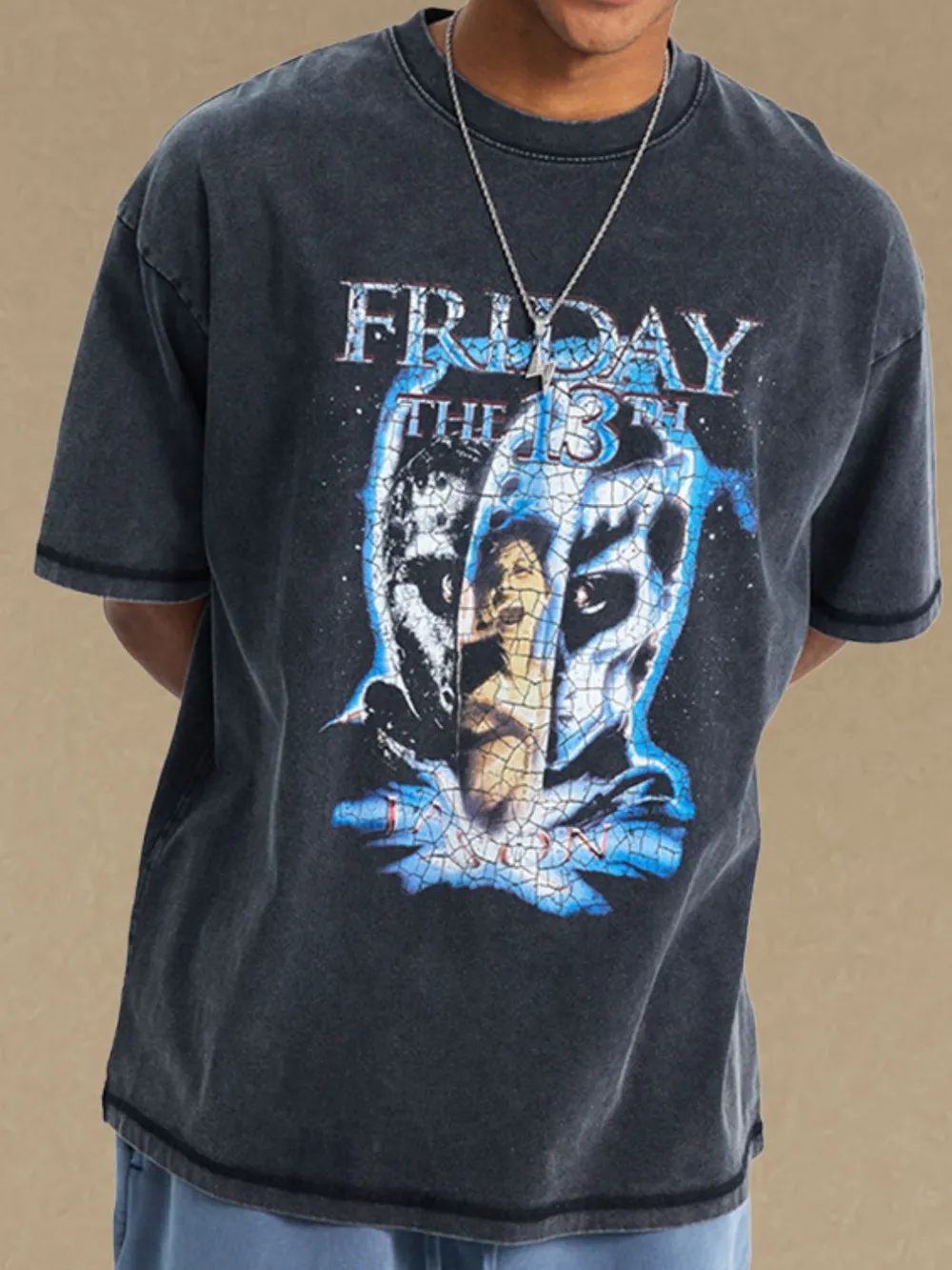Men's Graphic Round Neck Half Sleeve T-Shirt, image 3