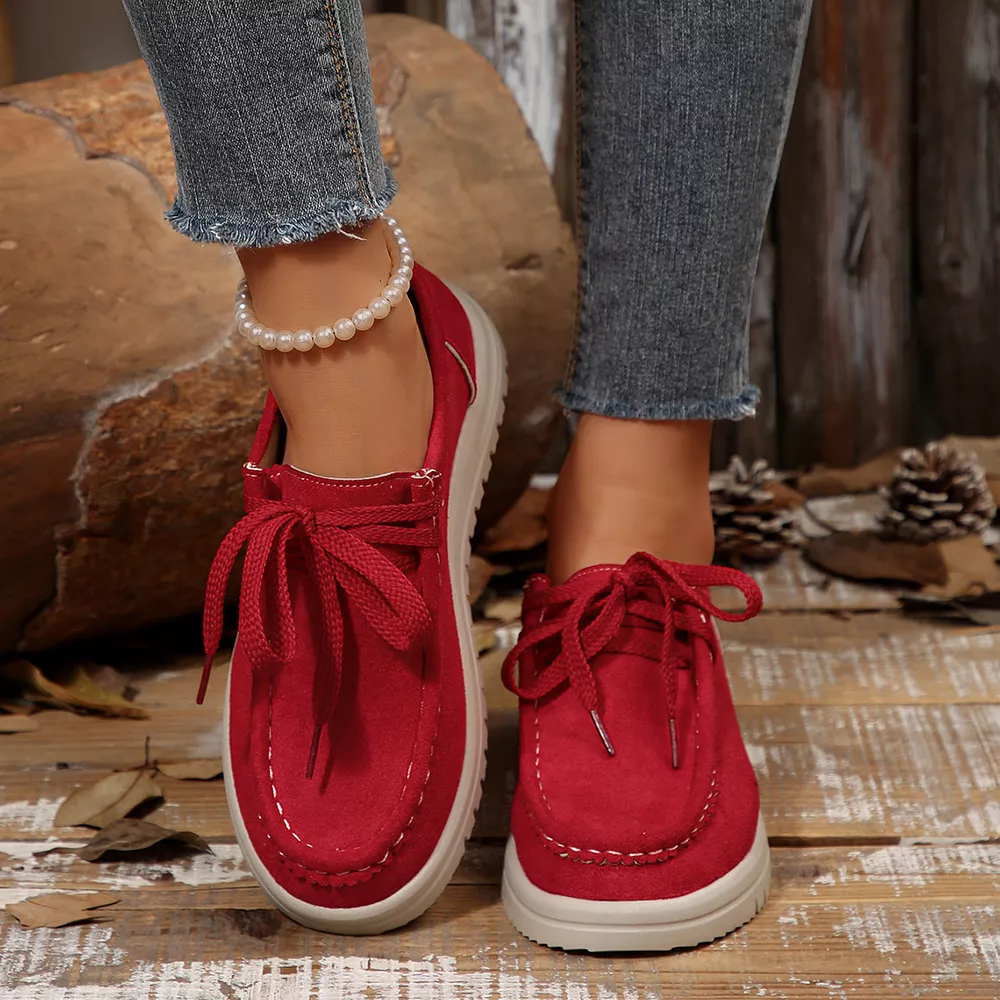 Lace-Up Round Toe Loafers, image 2