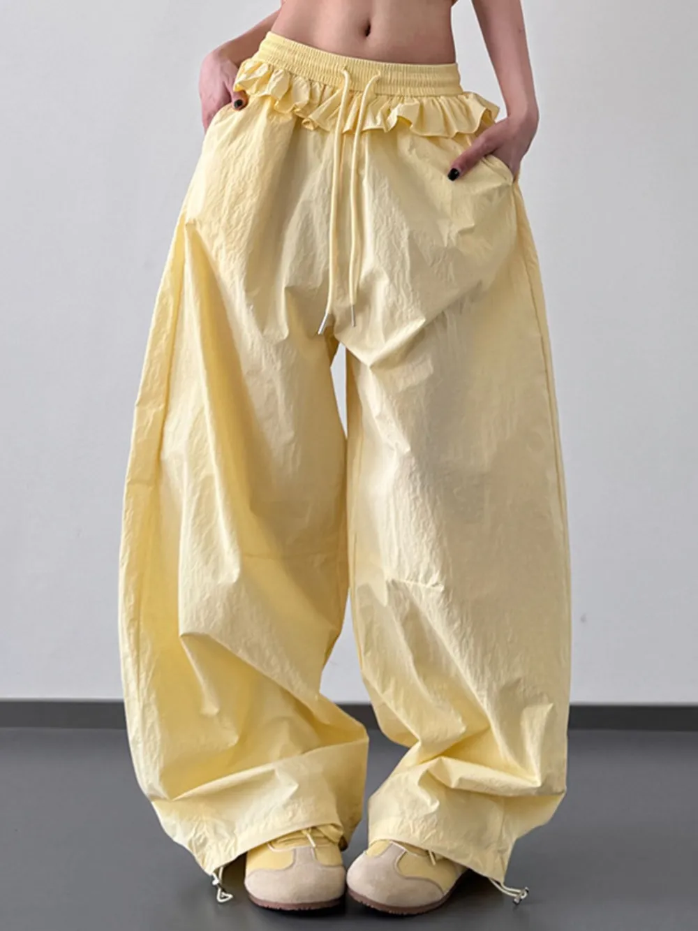 Drawstring Wide Leg Pants, image 4