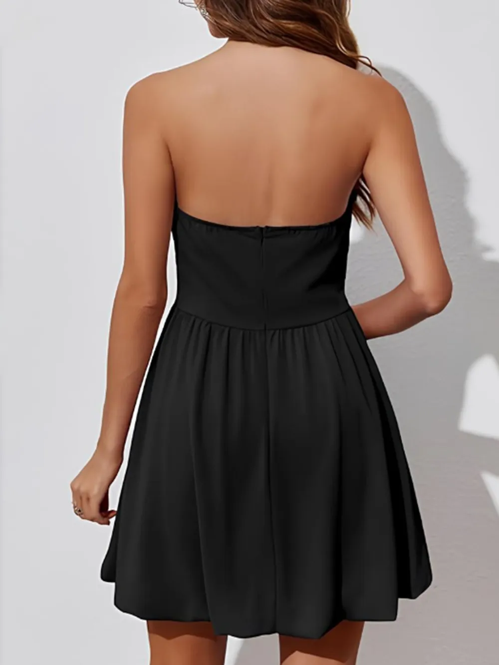 Ruched Tube Mini Dress, image 3