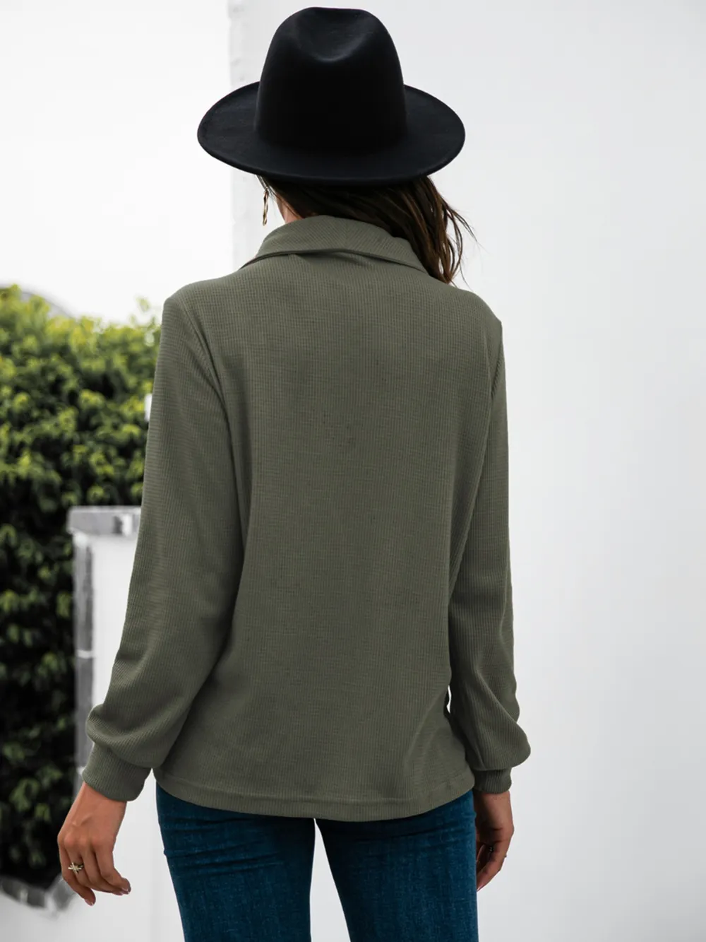 Half Button Long Sleeve T-Shirt, image 18