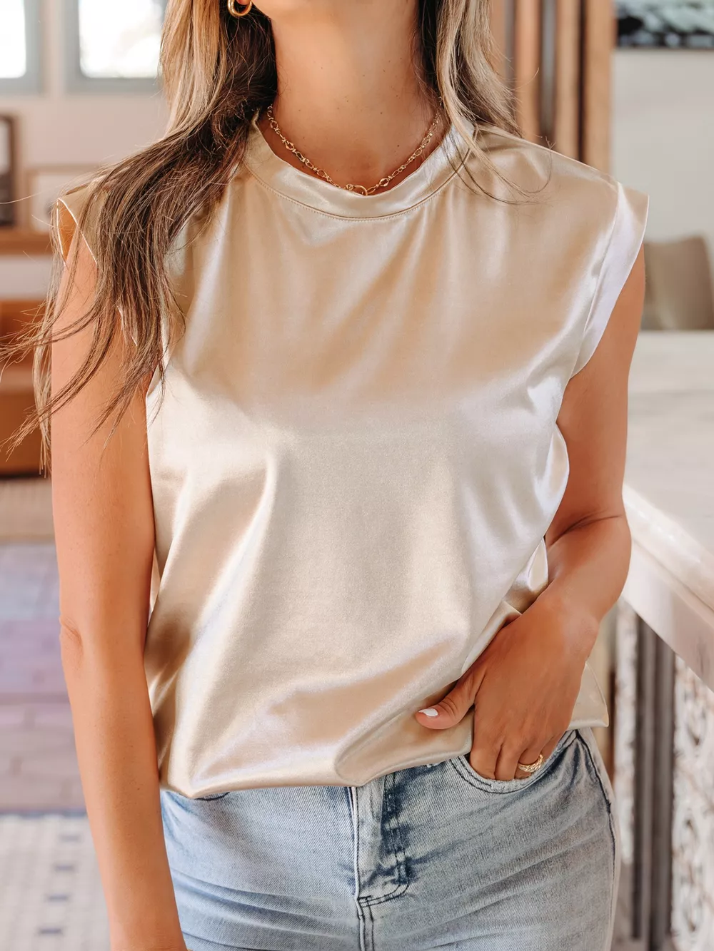 Round Neck Tank Top, image 2