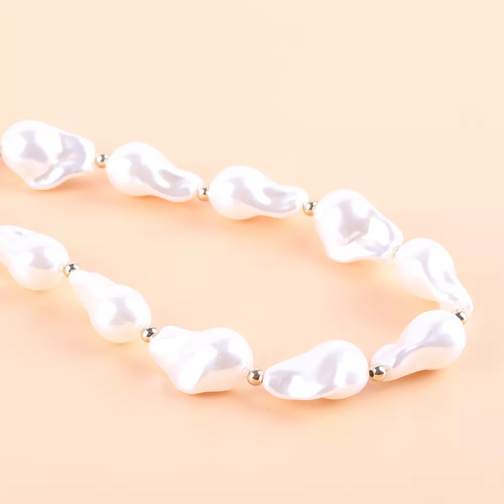 Synthetic Pearl Necklace with Toggle Clasp, image 7