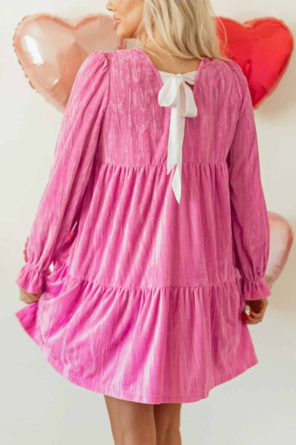 Tiered Flounce Sleeve Mini Dress, image 2
