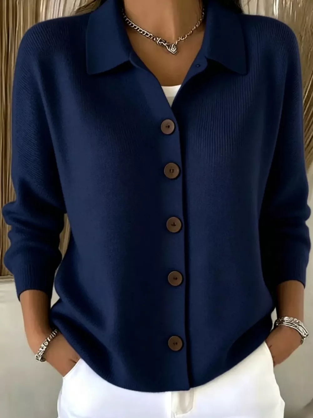 Button-Up Long Sleeve Cardigan, image 6