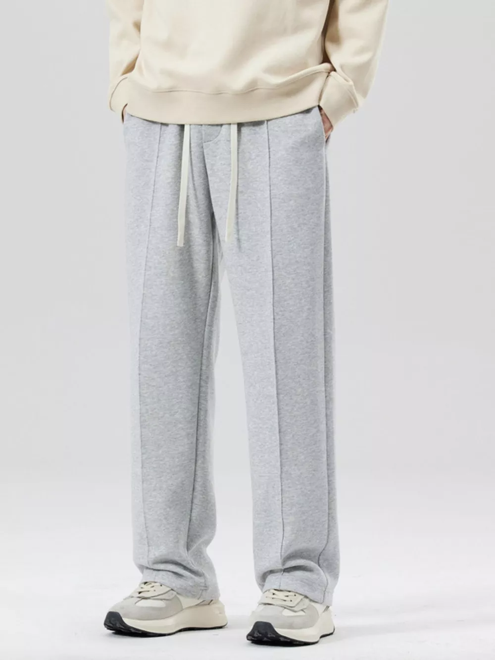 Men's Plus Size Drawstring Wide Leg Pants, image 2
