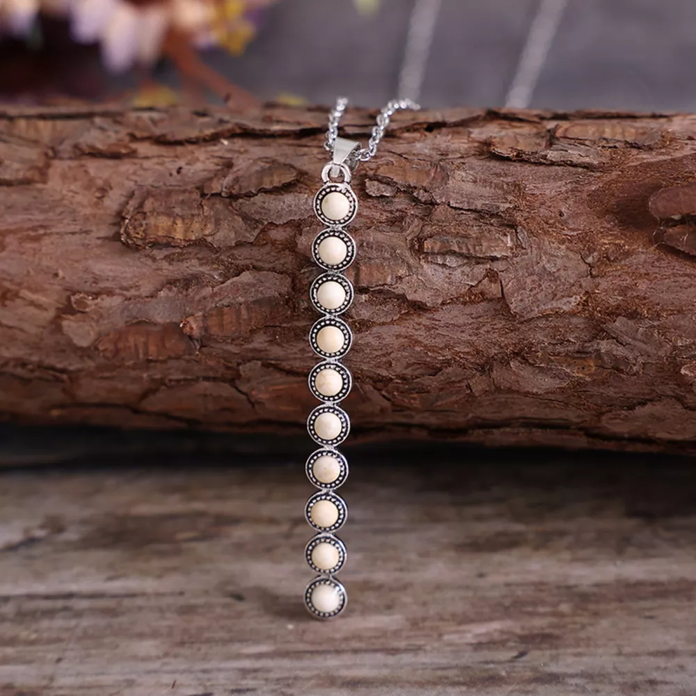 Vintage Style Beaded Bar Necklace, image 2