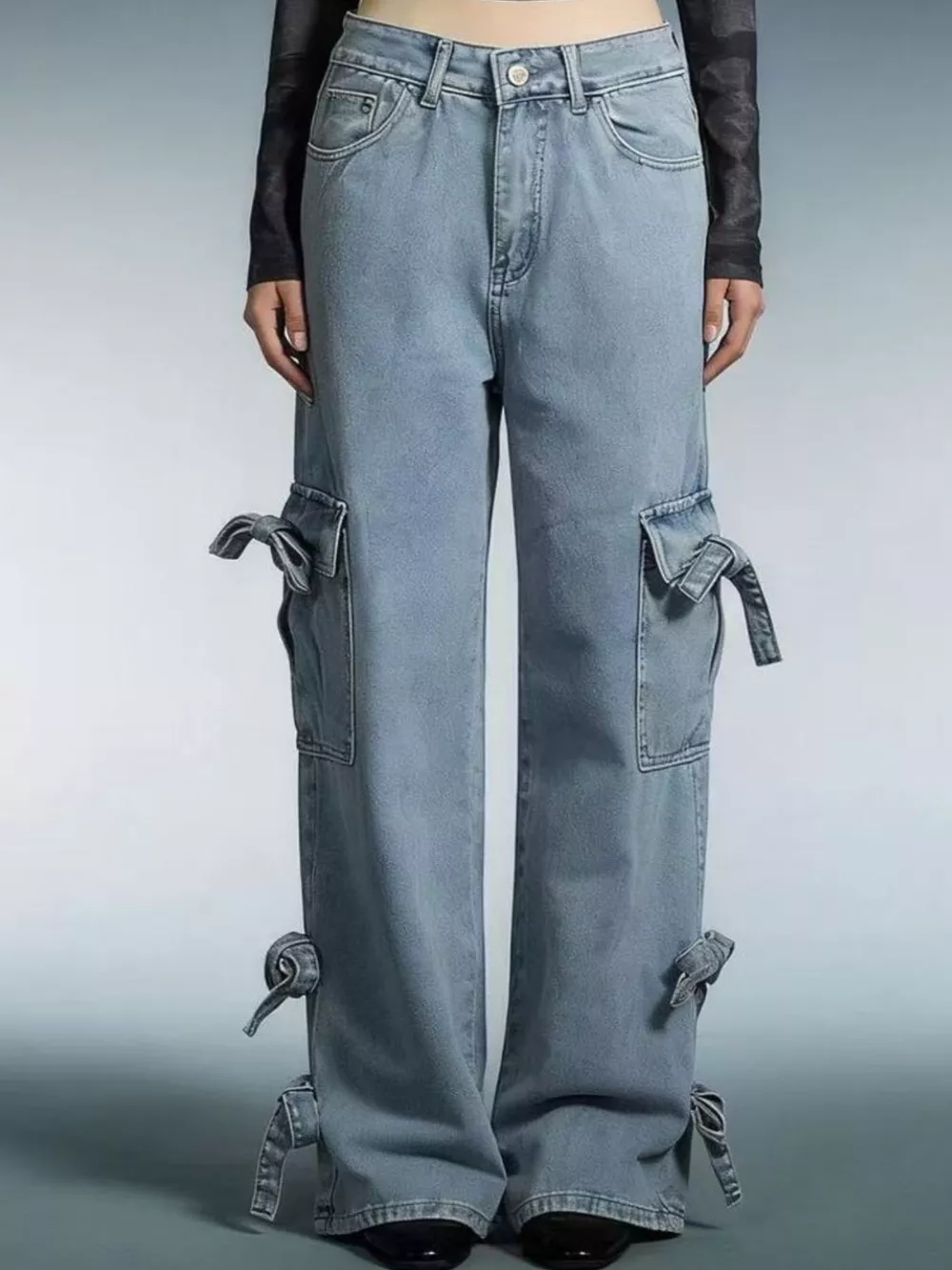 Bow Wide Leg Jeans, image 7