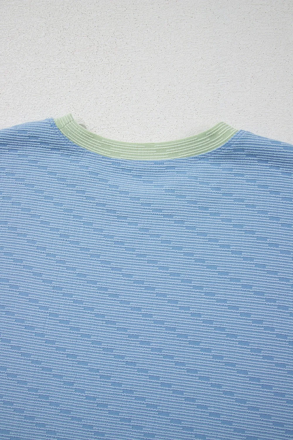 Contrast Round Neck Top and Shorts Set, image 2