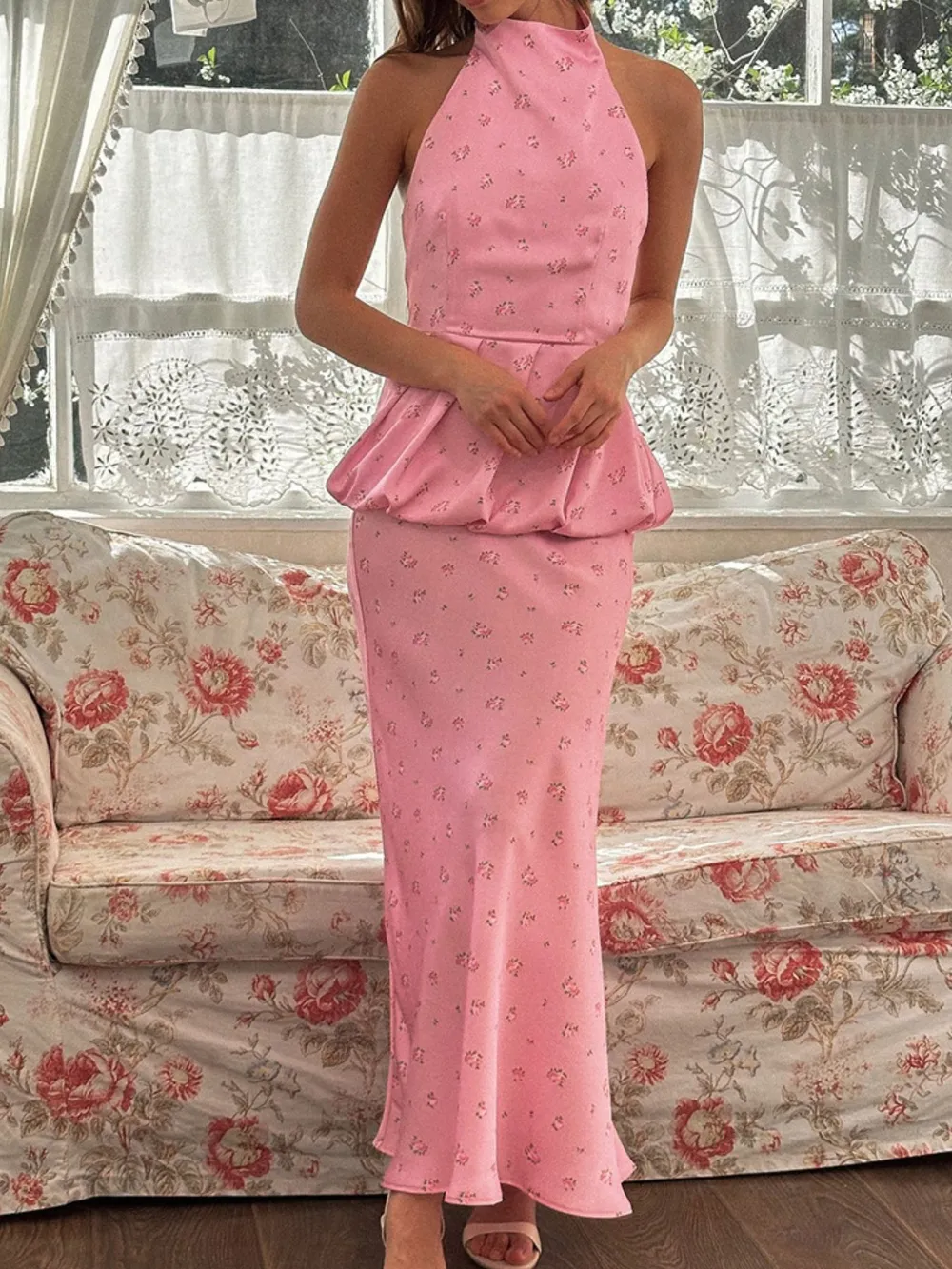 Floral Print Cami and Skirt Set, image 2