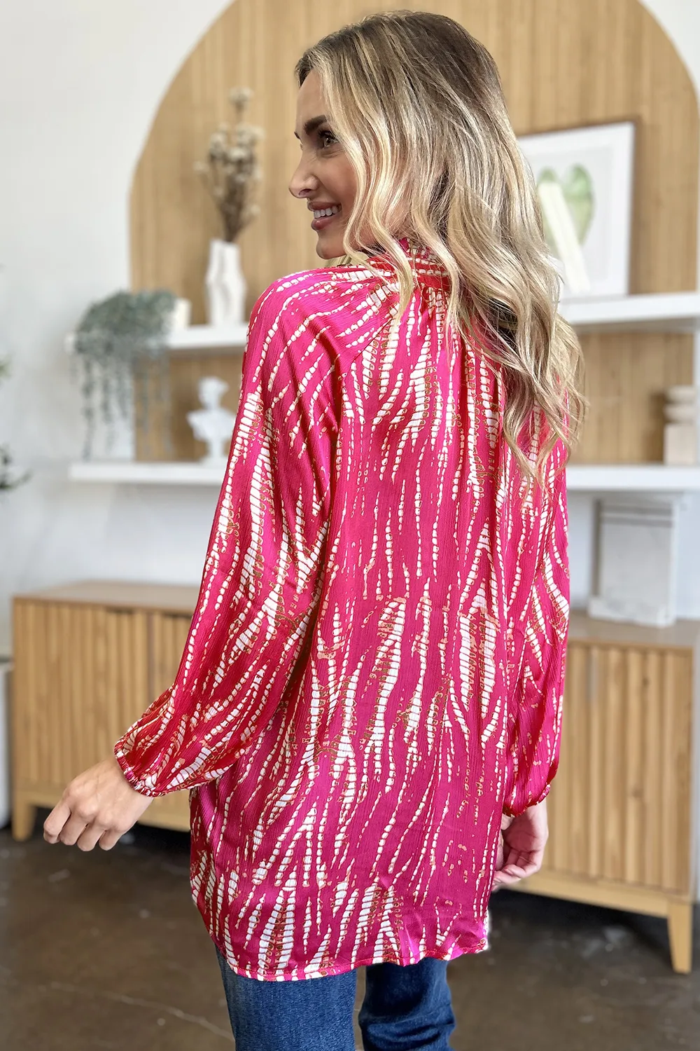 Full Size Printed Button Up Long Sleeve Shirt, image 14