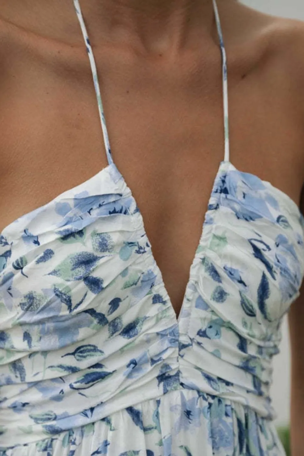Floral Halter Neck Tiered Maxi Dress, image 2