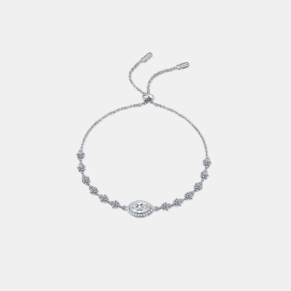 1 Carat Moissanite 925 Sterling Silver Bracelet, image 2