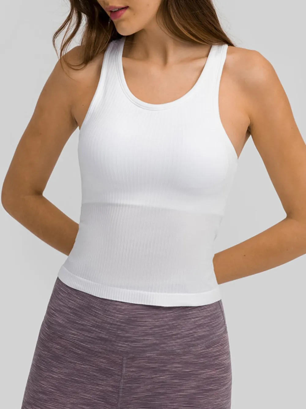 Round Neck Racerback Active Tank, image 3