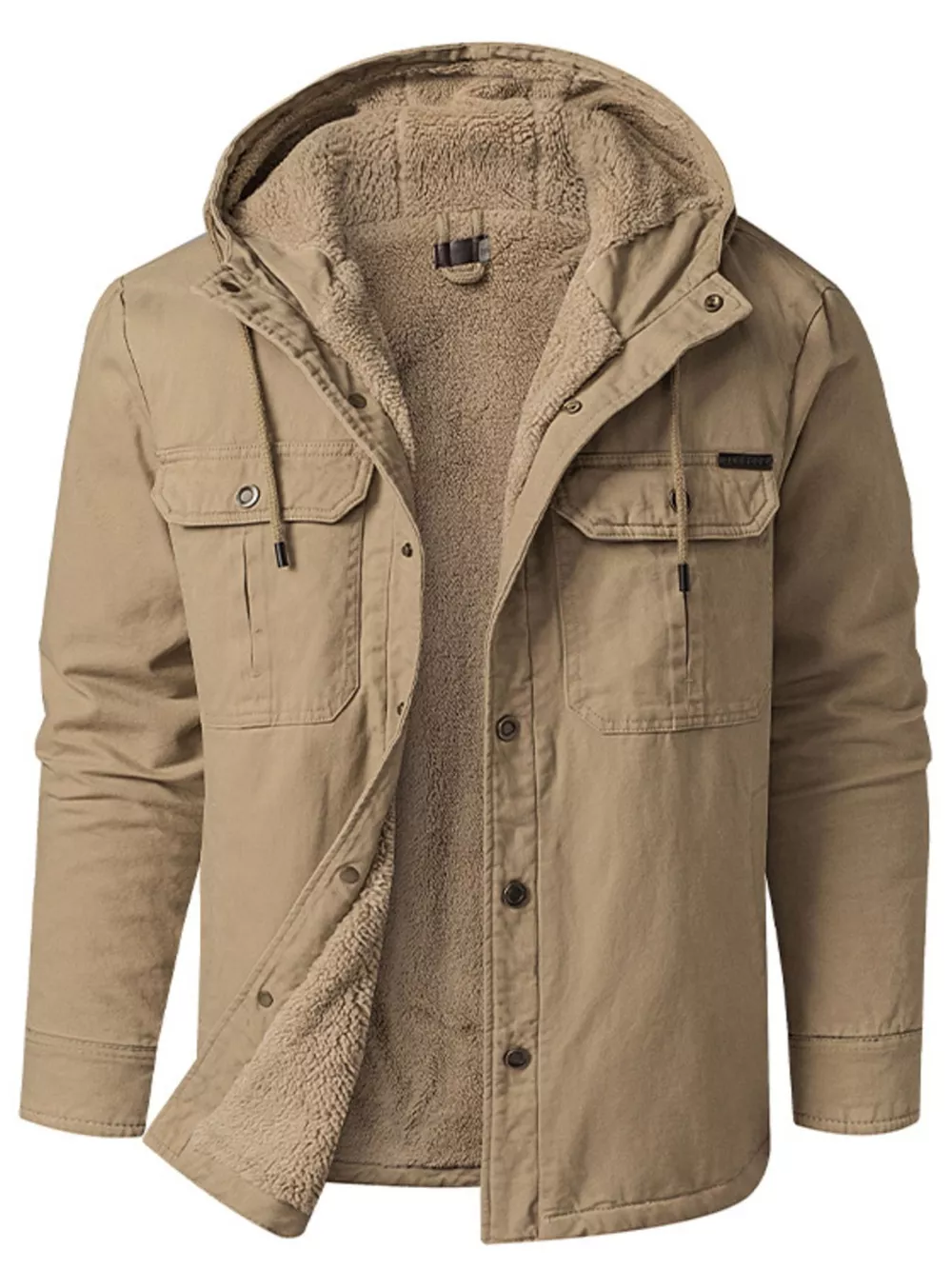 Men's Sherpa Lined Hooded Jacket, image 2