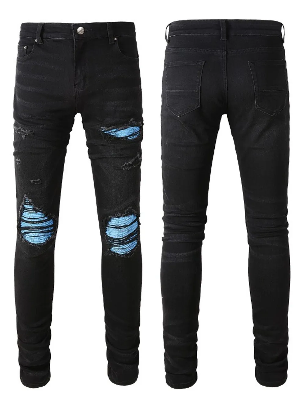 Men's Distressed Skinny Jeans, image 4